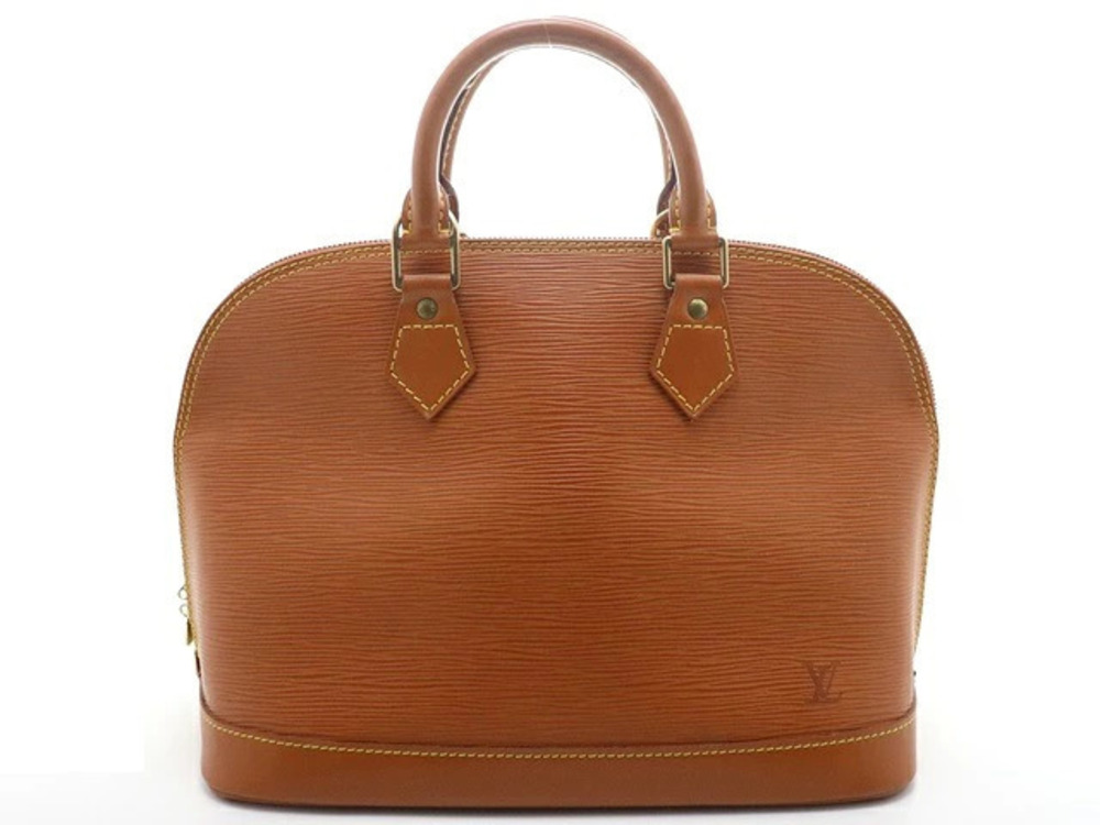 LOUIS VUITTON Alma Handbag Epi Leather Zipangu Gold Brown